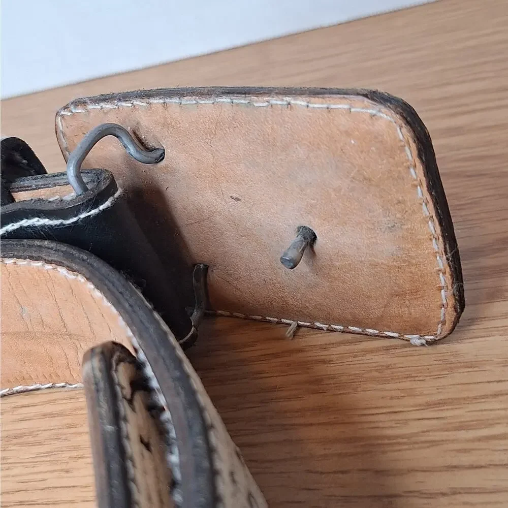 Authentic Handmade Mexican Cinto Piteado Belt Leather Rooster Gallo EUC Size 40